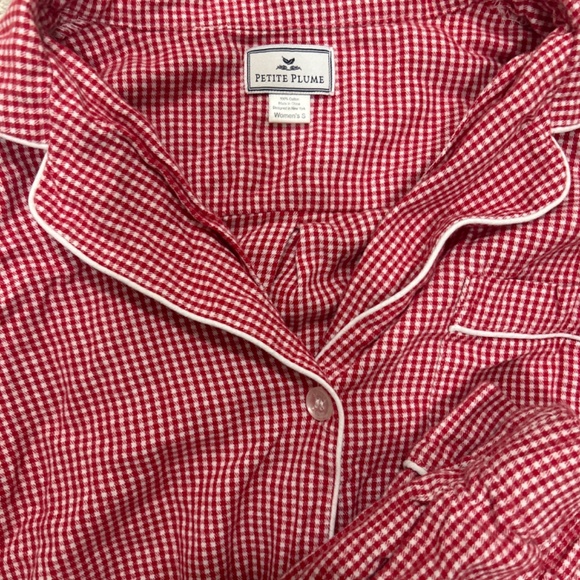 Women’s Petite Plume Red Gingham Pajama Set- Size Small - Picture 2 of 2